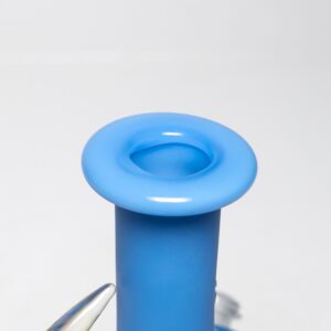 Shop Brando - 10mm Half Blasted Ball Rig - Milky Blue w/ Cobalt - Blue Leaf Millie in australian