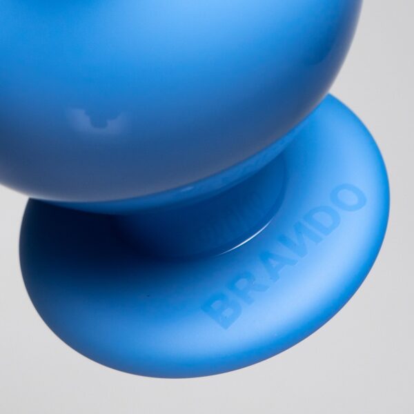 Shop Brando - 10mm Half Blasted Ball Rig - Milky Blue w/ Cobalt - Blue Leaf Millie in australian
