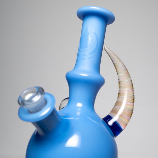 Shop Brando - 10mm Half Blasted Ball Rig - Milky Blue w/ Cobalt - Blue Leaf Millie in australian