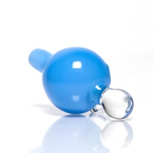 Shop Brando - 10mm Half Blasted Ball Rig - Milky Blue w/ Cobalt - Blue Leaf Millie in australian