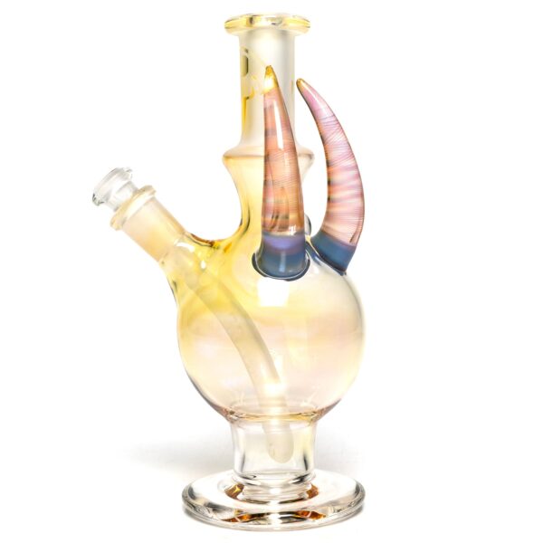 Shop Brando - 10mm Fumed & Half Blasted Ball Rig - Milky Blue - Honeycomb Millie #2 in australian