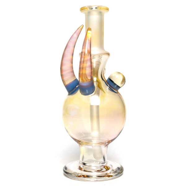 Shop Brando - 10mm Fumed & Half Blasted Ball Rig - Milky Blue - Honeycomb Millie #2 in australian