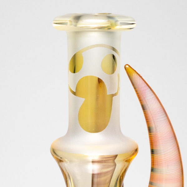Shop Brando - 10mm Fumed & Half Blasted Ball Rig - Milky Blue - Honeycomb Millie #2 in australian