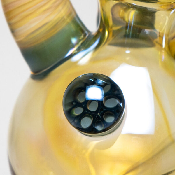 Shop Brando - 10mm Fumed & Half Blasted Ball Rig - Milky Blue - Honeycomb Millie #1 in australian