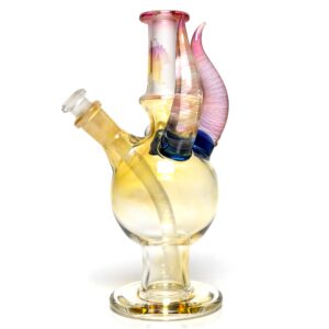 Shop Brando - 10mm Fumed & Half Blasted Ball Rig - Cobalt - Honeycomb Millie #1 in australian