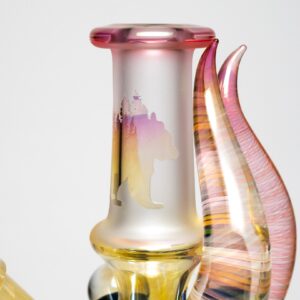Shop Brando - 10mm Fumed & Half Blasted Ball Rig - Cobalt - Honeycomb Millie #1 in australian