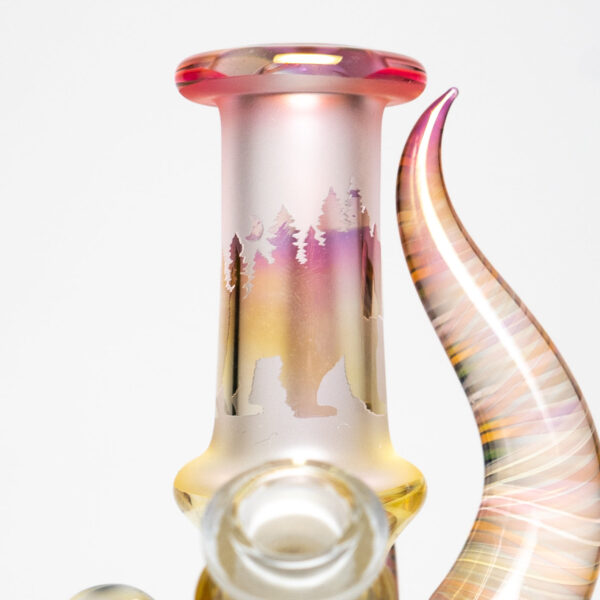 Shop Brando - 10mm Fumed & Half Blasted Ball Rig - Cobalt - Honeycomb Millie #1 in australian