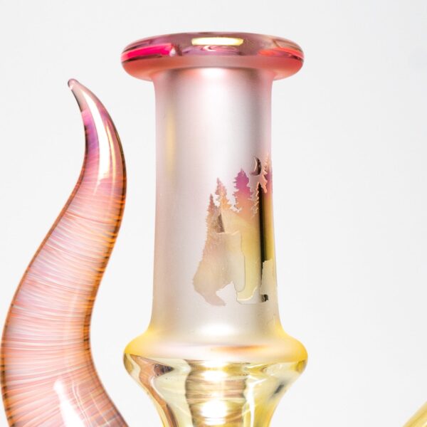 Shop Brando - 10mm Fumed & Half Blasted Ball Rig - Cobalt - Honeycomb Millie #1 in australian