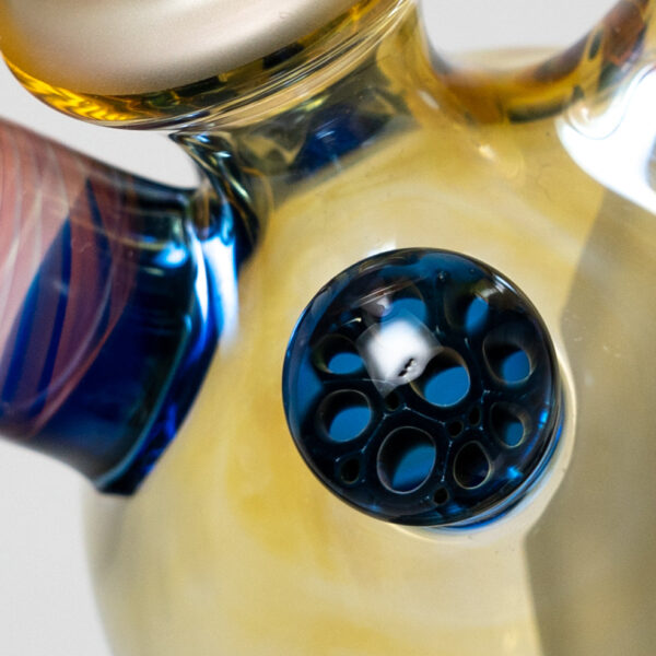 Shop Brando - 10mm Fumed & Half Blasted Ball Rig - Cobalt - Honeycomb Millie #1 in australian