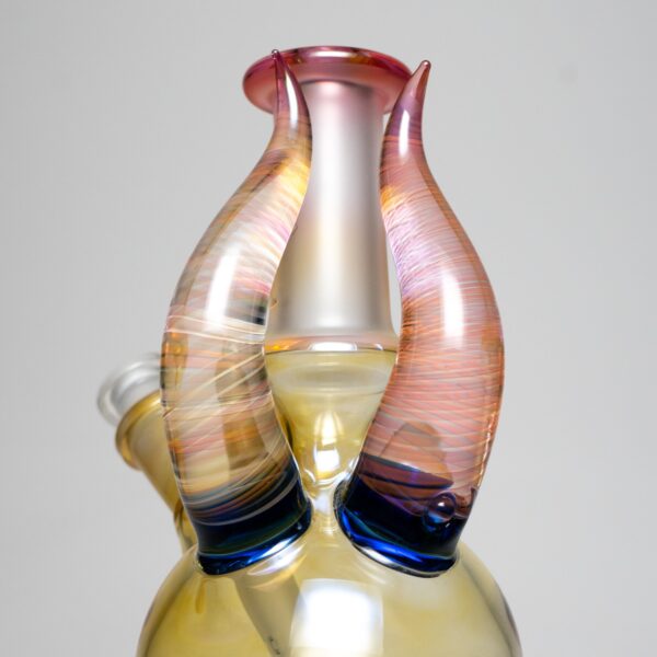 Shop Brando - 10mm Fumed & Half Blasted Ball Rig - Cobalt - Honeycomb Millie #1 in australian