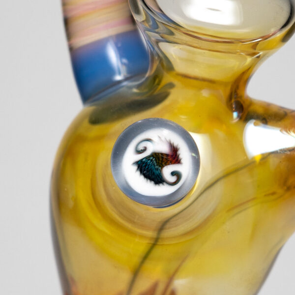 Shop Brando - 10mm Fumed Mini Tube - Milky Blue - Red & Blue Wag Millie in australian