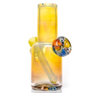 Shop Crunklestein - Tiny Tube - Silver Fumed w/ Lemon Drop in australian