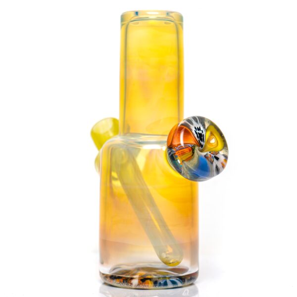 Shop Crunklestein - Tiny Tube - Silver Fumed w/ Lemon Drop in australian