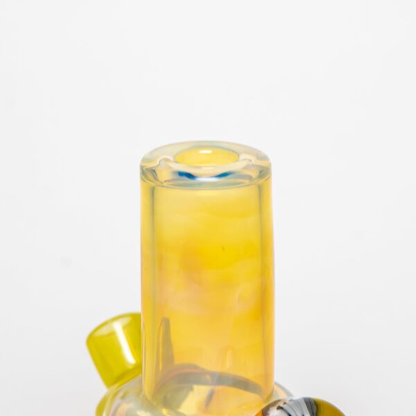 Shop Crunklestein - Tiny Tube - Silver Fumed w/ Lemon Drop in australian