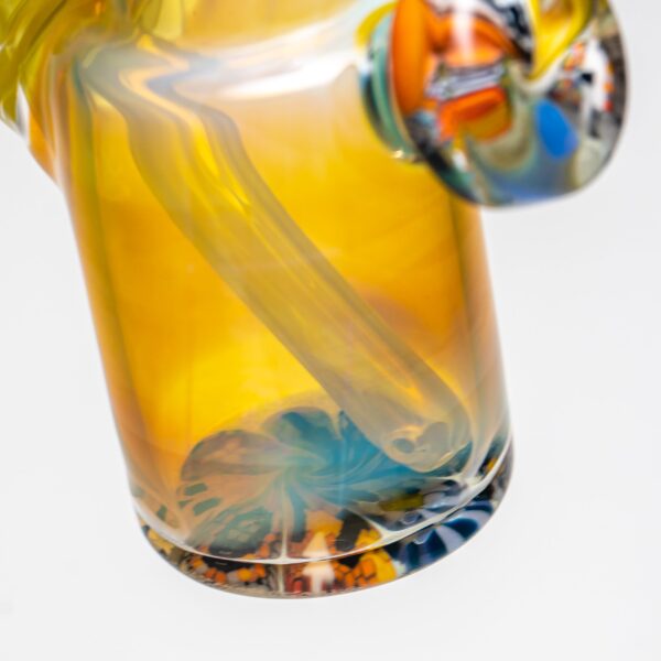 Shop Crunklestein - Tiny Tube - Silver Fumed w/ Lemon Drop in australian