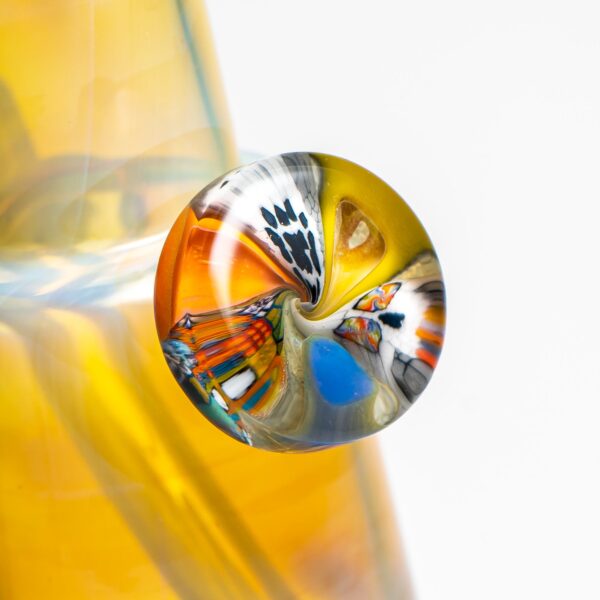 Shop Crunklestein - Tiny Tube - Silver Fumed w/ Lemon Drop in australian