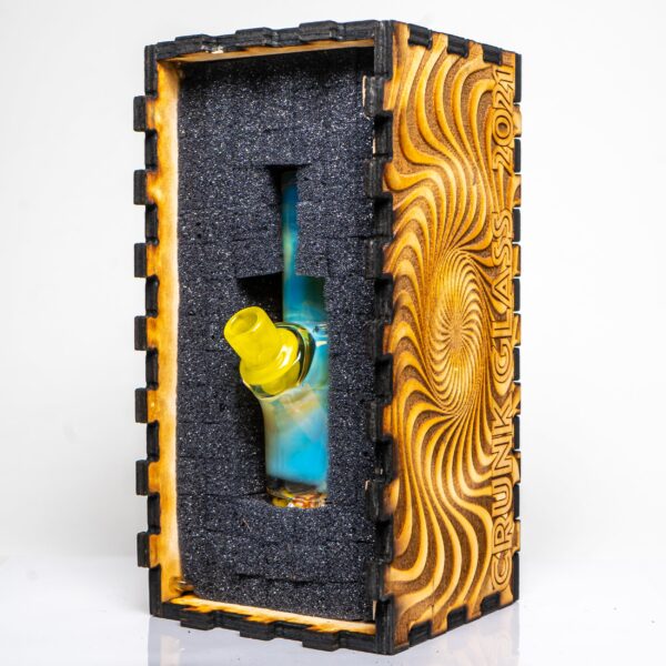 Shop Crunklestein - Tiny Tube - Silver Fumed w/ Lemon Drop in australian