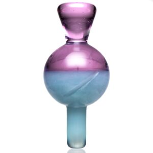 Shop Cripple Hill Glass - Spinner Cap - 25mm - Pink Lollipop & Pastel Blue in australian