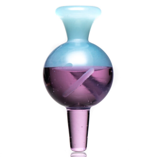 Shop Cripple Hill Glass - Spinner Cap - 25mm - Pastel Blue & Pink Lollipop in australian