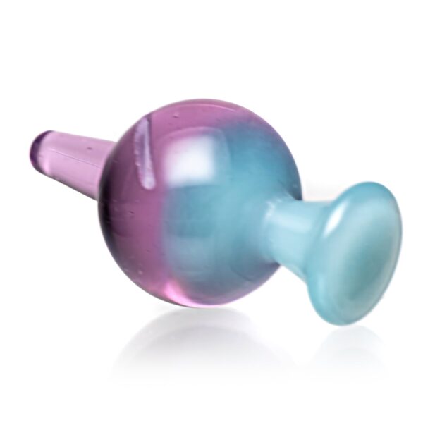 Shop Cripple Hill Glass - Spinner Cap - 25mm - Pastel Blue & Pink Lollipop in australian