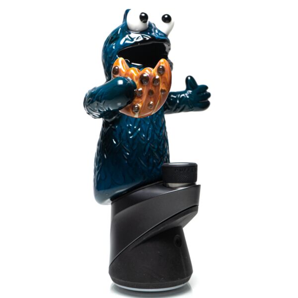 Shop Daniels Glass Art - Sculpted Puffco Peak Top - Cookie Monster in australian