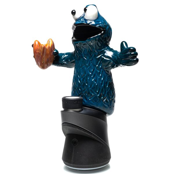 Shop Daniels Glass Art - Sculpted Puffco Peak Top - Cookie Monster in australian