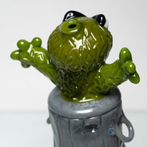 Shop Daniels Glass Art - Sculpted Puffco Peak Top - Oscar the Grouch in australian