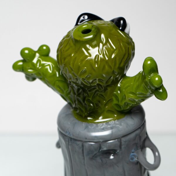 Shop Daniels Glass Art - Sculpted Puffco Peak Top - Oscar the Grouch in australian