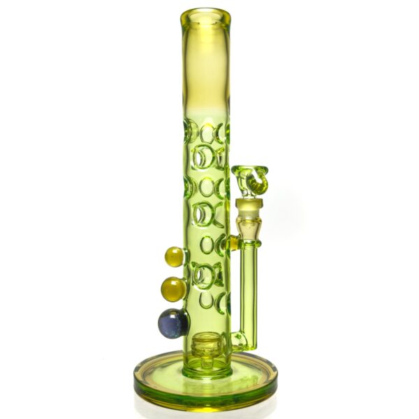 Shop Davin Titland - Mini Straight Tube - 3 Seal Network w/ Dimples - Trans. Green & UV Citrine in australian