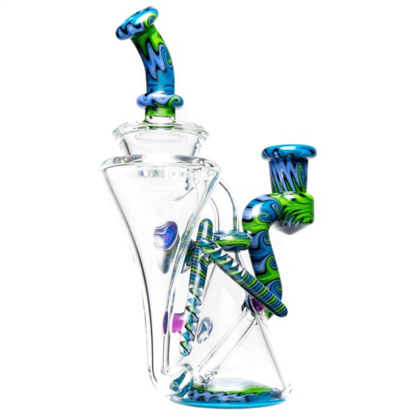 Shop Erik Anders - Recycler - 14mm - Purple, Green & Blue Linework in australian
