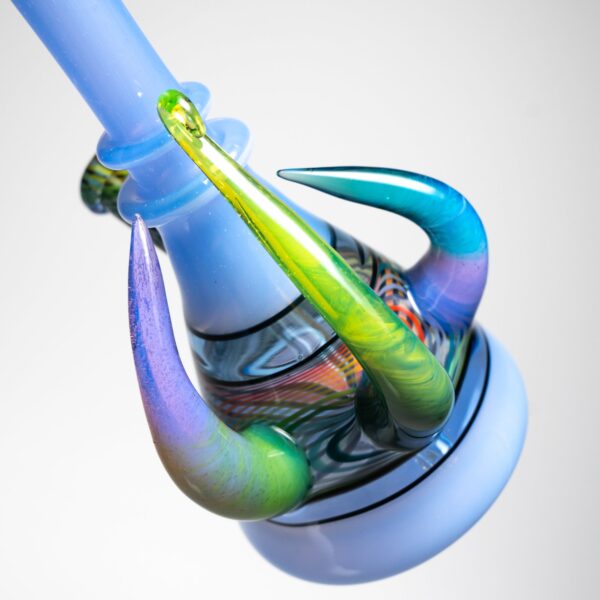 Shop Foggy Mountain - Full Color Worked 3 Horn Tube - Blue Cheese/White in australian
