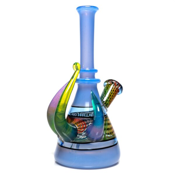 Shop Foggy Mountain - Full Color Worked 3 Horn Tube - Blue Cheese/White in australian