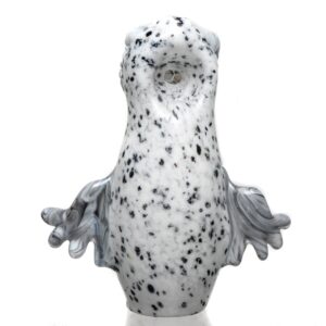 Shop Four Winds Flameworks - Hooter Hand Pipe - White & Black Frit #2 in australian