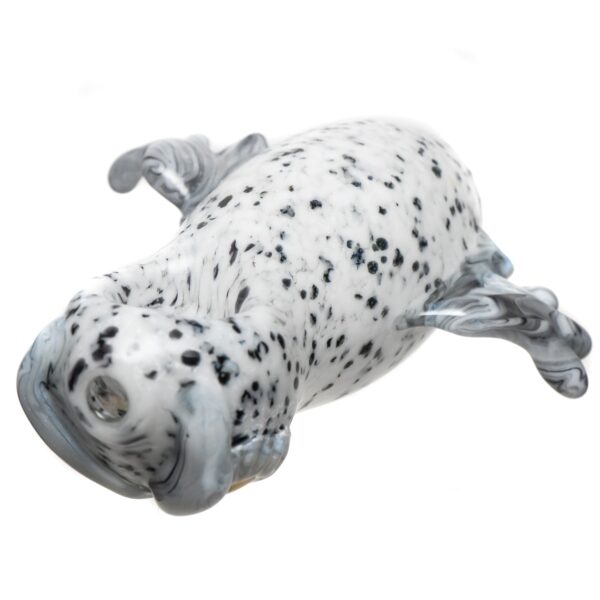 Shop Four Winds Flameworks - Hooter Hand Pipe - White & Black Frit #2 in australian
