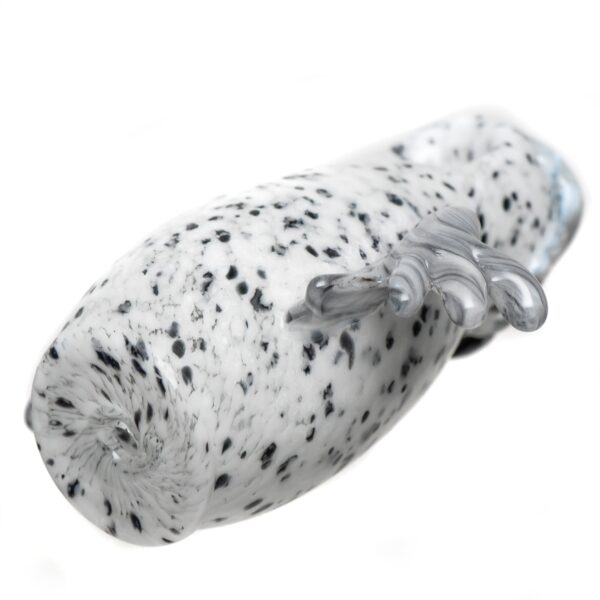 Shop Four Winds Flameworks - Hooter Hand Pipe - White & Black Frit #2 in australian