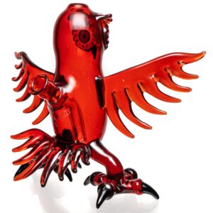 Shop Four Winds Flameworks - Monochrome Owl Rig - Ruby Slippers in australian