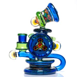 Shop Freeek Glass - Double Terpcycler - Plantphibian & Blue Dichro in australian