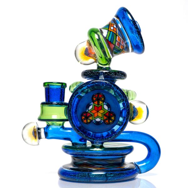 Shop Freeek Glass - Double Terpcycler - Plantphibian & Blue Dichro in australian