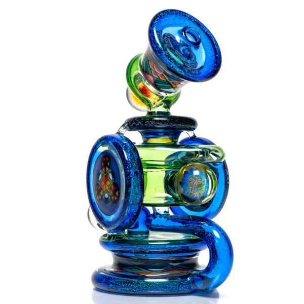 Shop Freeek Glass - Double Terpcycler - Plantphibian & Blue Dichro in australian