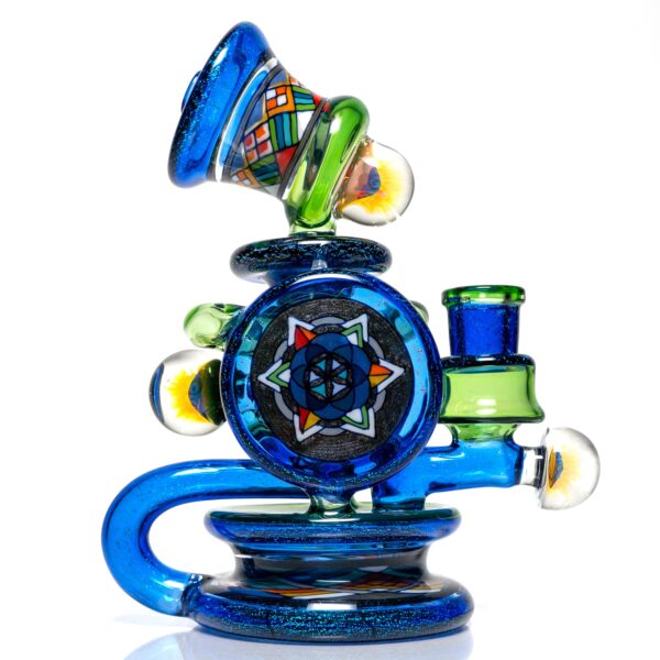 Shop Freeek Glass - Double Terpcycler - Plantphibian & Blue Dichro in australian