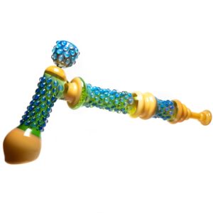 Shop Goo Roo Designs - 24" Hammer Bubbler - Green Blue & Milky Orange in australian