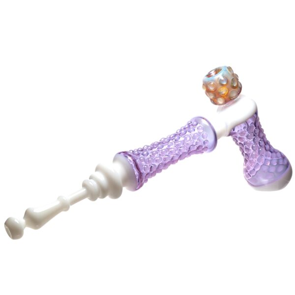 Shop Goo Roo Designs - 21" Hammer Bubbler - Purple & White in australian