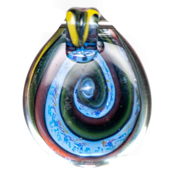 Shop Dichro Swirl Pendant - Yellow, Orange & Steelwool in australian