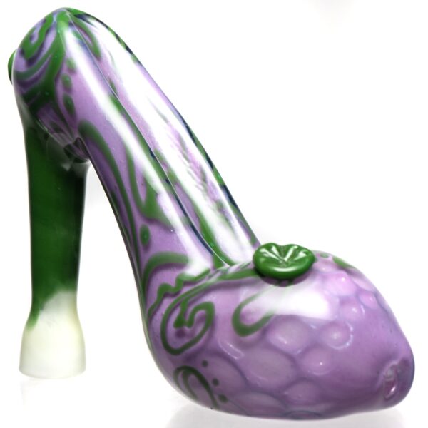 Shop Dellene Peralta - High Heel Shoe Pipe - Purple Honeycomb w/ Green & White in australian