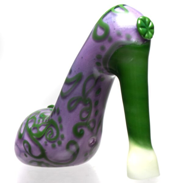 Shop Dellene Peralta - High Heel Shoe Pipe - Purple Honeycomb w/ Green & White in australian