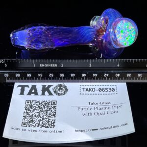 Shop Purple Plasma Pipe with Opal Coin in australian
