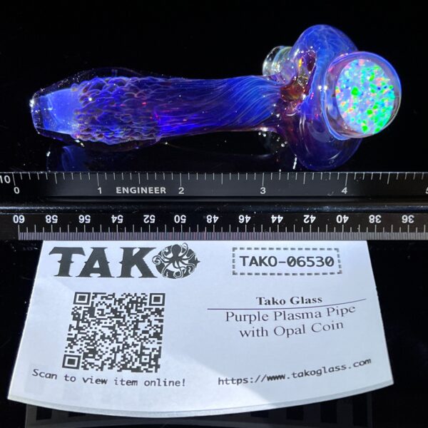 Shop Purple Plasma Pipe with Opal Coin in australian