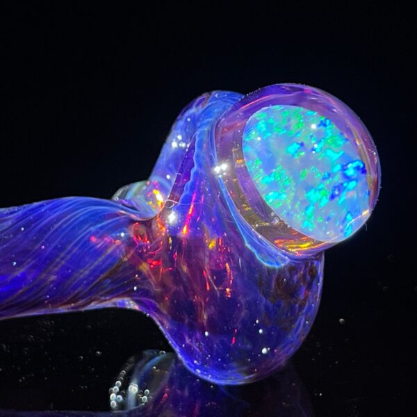 Shop Purple Plasma Pipe with Opal Coin in australian