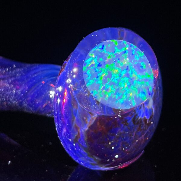 Shop Purple Plasma Pipe with Opal Coin in australian
