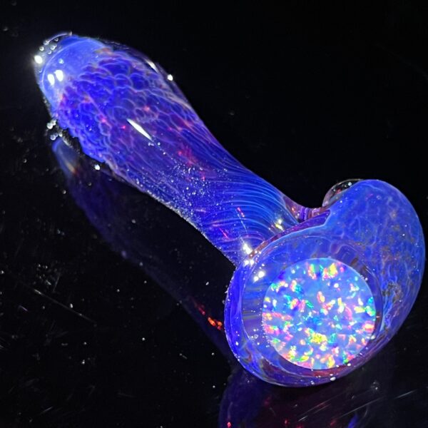 Shop Purple Plasma Pipe with Opal Coin in australian